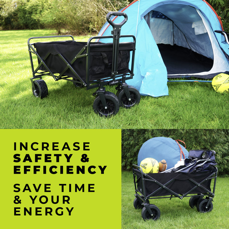 Collapsible Wagon, Removable Fabric, Big Wheels Max Capacity 100kg