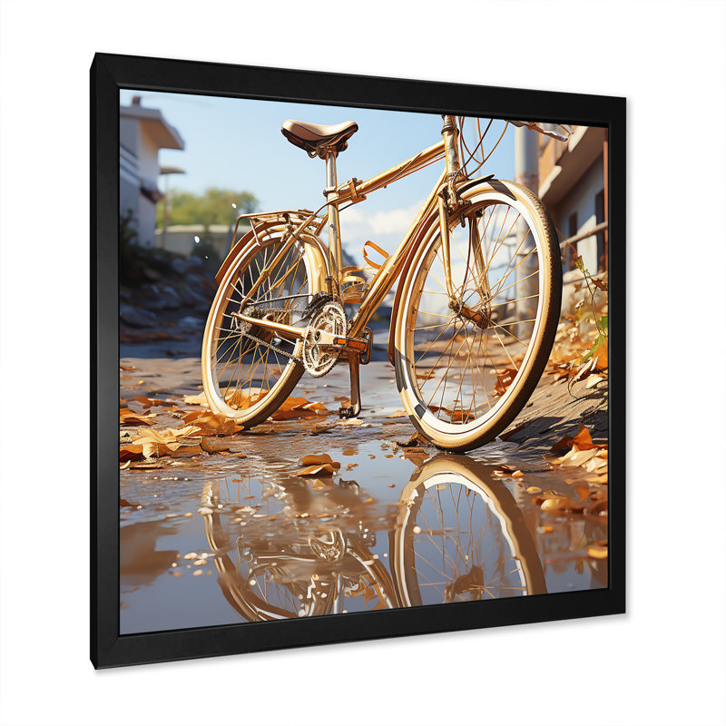Or sur roues, impression sur toile, Cadre photo noir, H 16 po x l 16 po x P 1 po