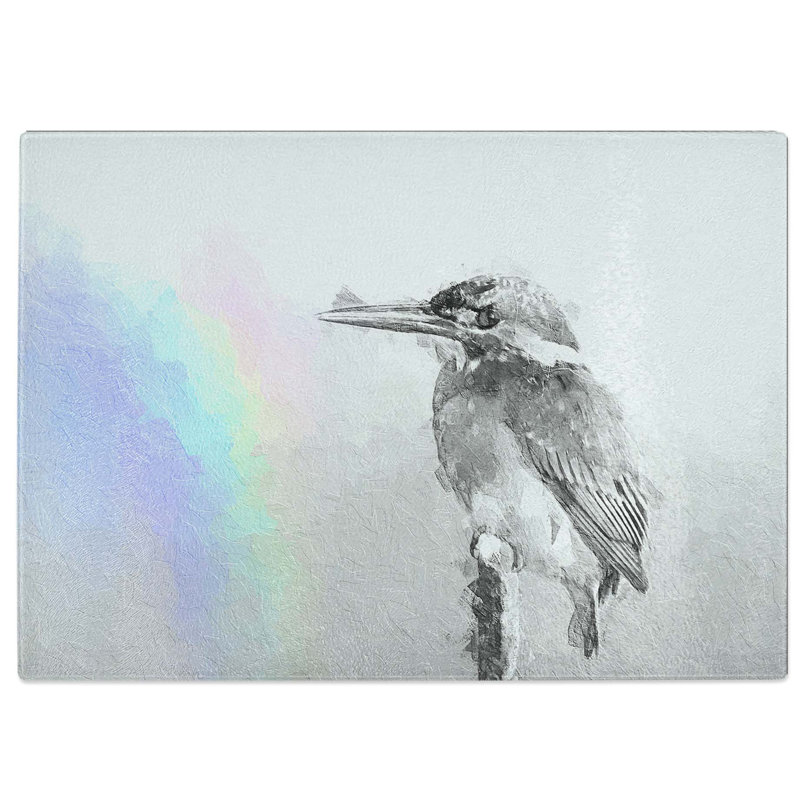Tempered Glass Light Chopping Board, 39 cm W x 28.5 cm L