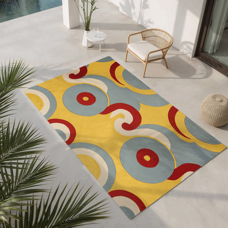 Retro Dash Indoor And Outdoor Area Rug, Rectangle 2' x 3'