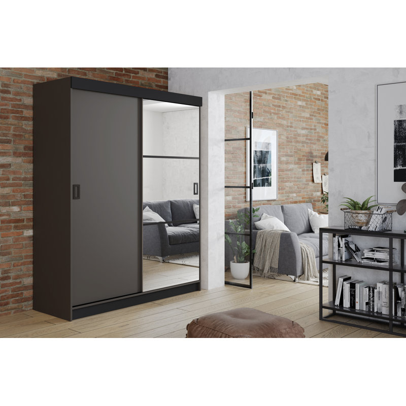 Willmot Solid + Manufactured Wood Wardrobe, Espresso
