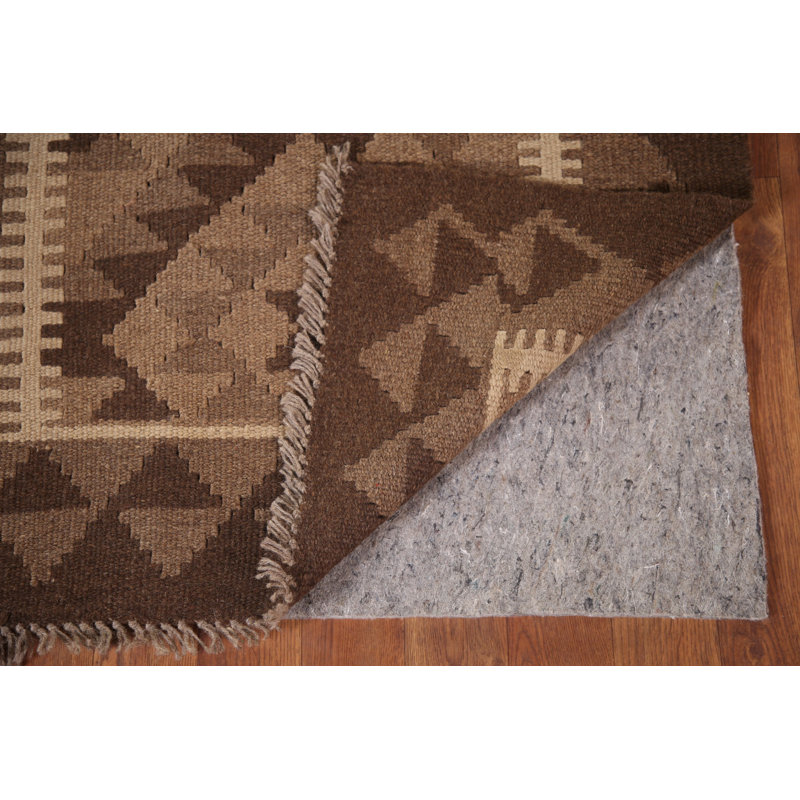 Geometric Brown Kilim Oriental Area Rug 3x4