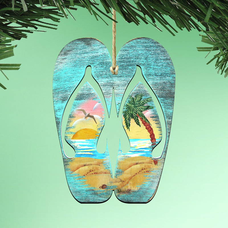 Ornement en forme de claquettes en bois Tidaholm