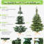 Arbre de Noël de 7 pi avec 400 lumières DEL blanc chaud, 941 pointes Pe +, base en bois pour Noël artificiel festif, décoration de branche-1273645961