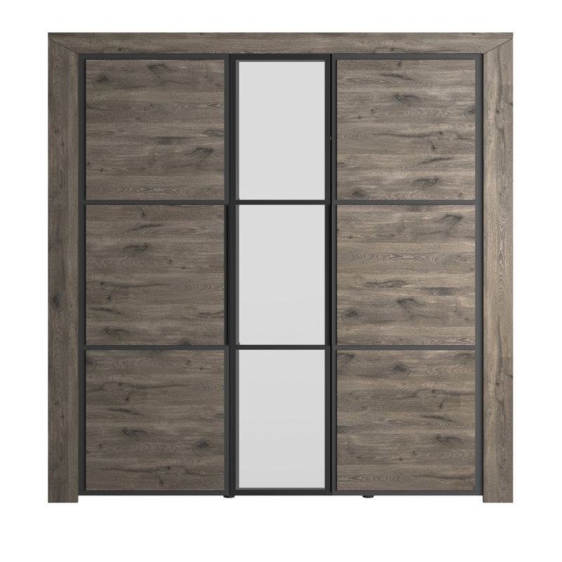 Rockdale 3 Door Wardrobe, Viking Brown Oak