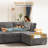 Cloudelle 5 - Piece Corduroy Fabric Sectional-2013568153