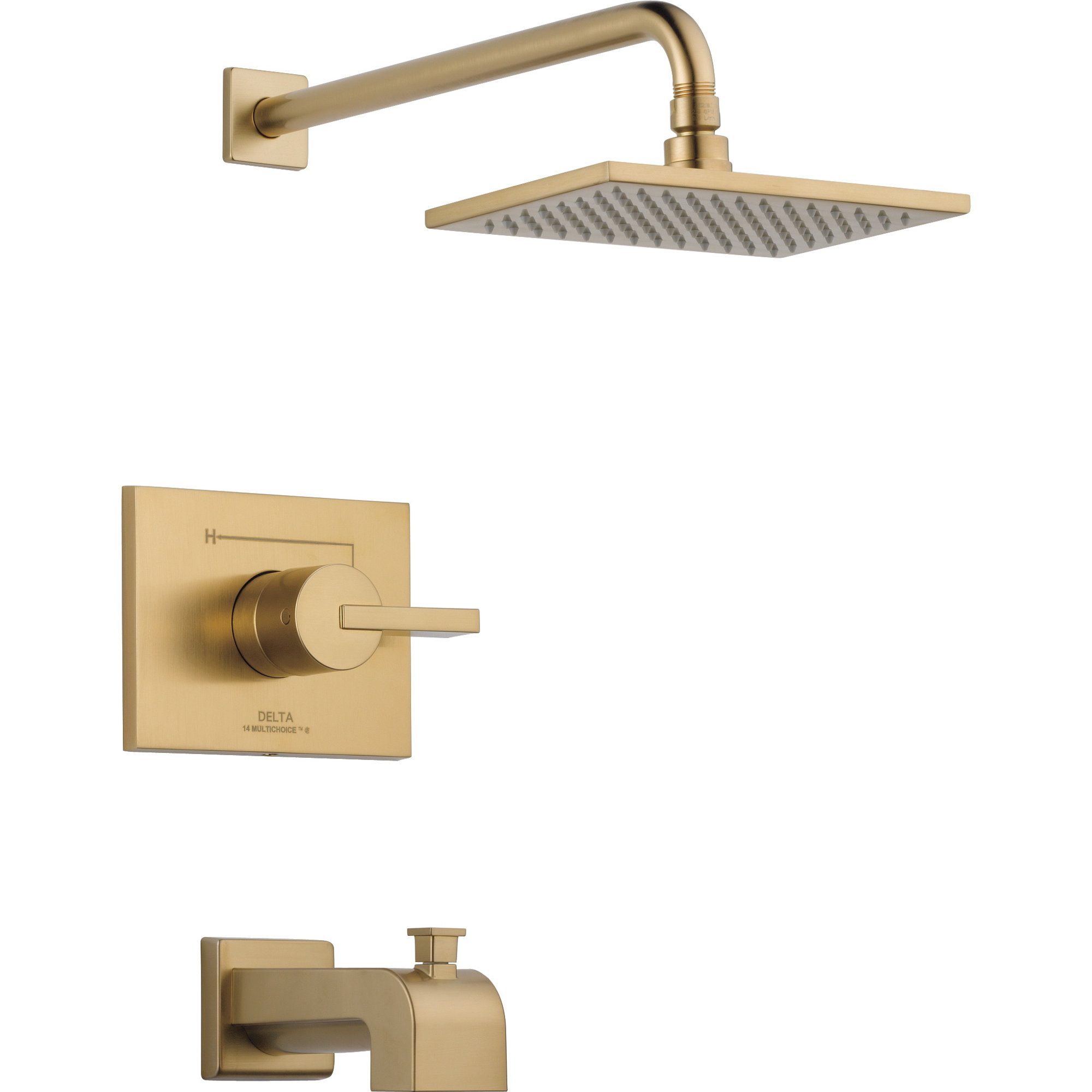 Vero Pressure-Balanced Tub and Shower Faucet, Brilliance Champagne Bronze