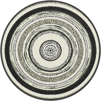 Round Alzada Abstract 120cm X 120cm Indoor / Outdoor Area Rug