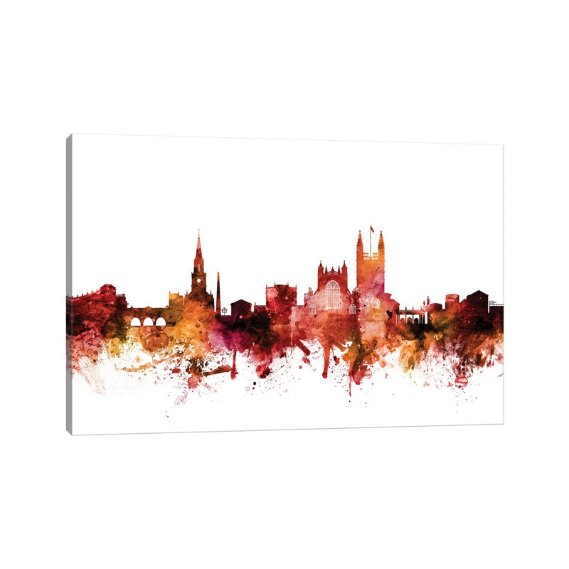 Bath, England Skyline Cityscape by Michael Tompsett - 1 Piece Wrapped Canvas Painting, 152.5 cm H x 101.5 cm W