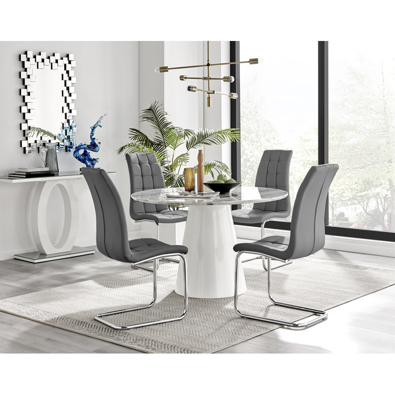 Tierra 4 - Person Dining Set, Grey