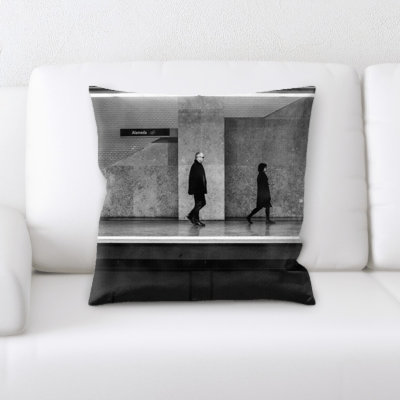 Train Microsuede Reversible Throw Pillow