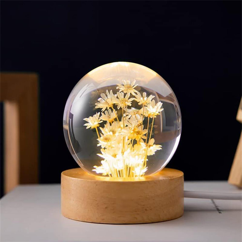 Flower Crystal Ball Night Light