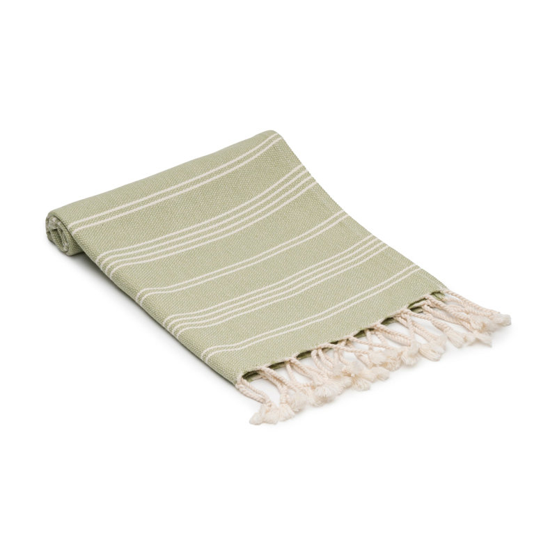 Ensemble de 4 serviettes en coton Essential, Vert sauge