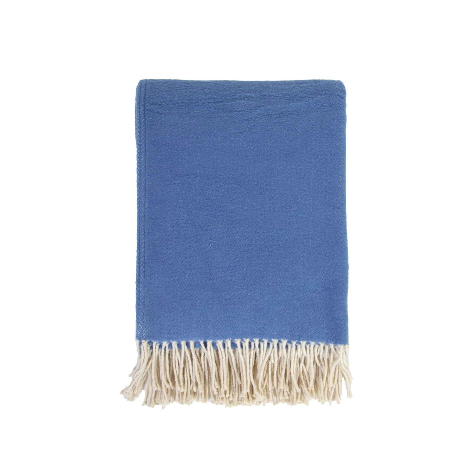 Mandy Cotton Hand Woven Throw Blanket, Blue