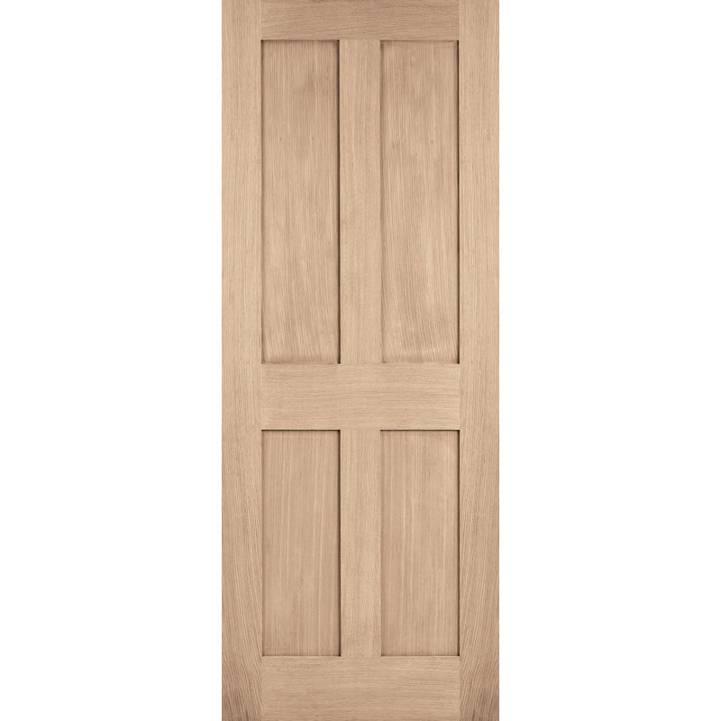 London Unfinished Oak Internal Fire Door, 198.1cm H x 76.2cm W x 4.4cm D