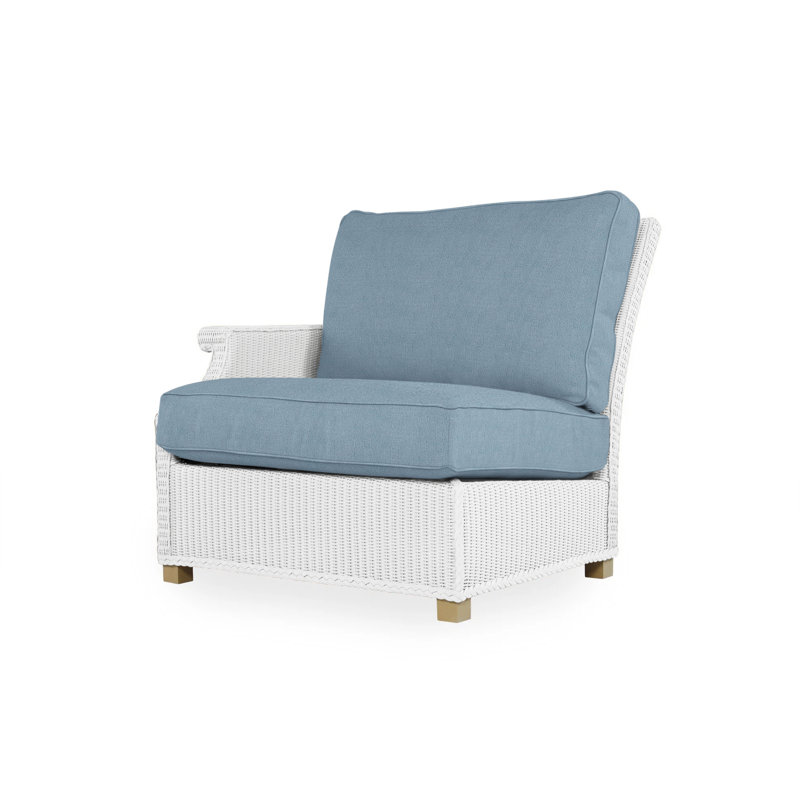 Hamptons Outdoor One Arm Lounge Chair, White, Cottage Pepper