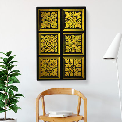Golden Patterns - Wrapped Canvas Print
