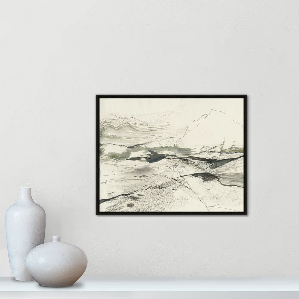 Green Sketches Print by PI Studio, No Mat, Espresso Floater Framed, 23.5" H x 29.5" W x 2" D