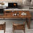 Modern High-end Walnut Solid Wood Rectangular Desk-1362181461