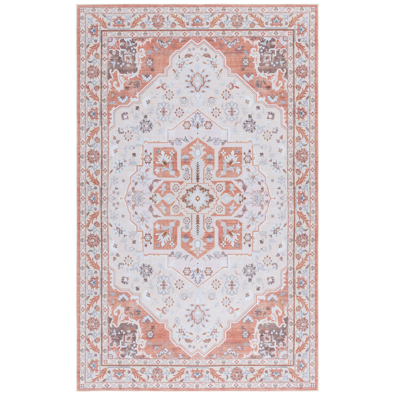 Fidler 118 M/W S/R Performance Machine Washable Oriental Rug, Round 6'