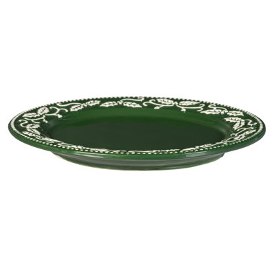 Assiette plate ronde en céramique 9,5 po