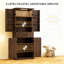 Armoire de rangement de style moderne, armoire de cuisine à DEL, avec tablettes de porte