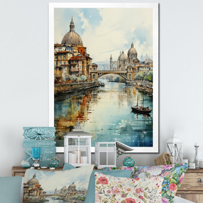 " USA City of Bridges Architectural View I " Mixed Media and Color Photography Print