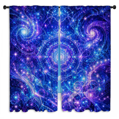Rideaux de fenêtre Mandala complexes et obscurcissants - 2 panneaux