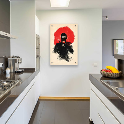 «American Ninja» par Robert Farkas, art mural en verre acrylique