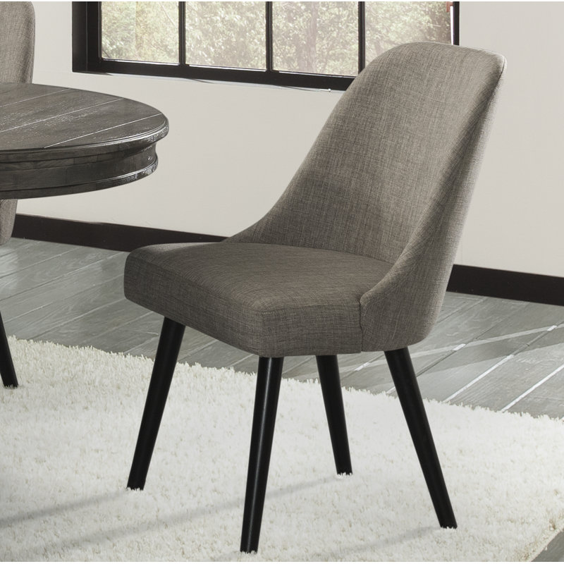 Chaise rembourrée Harpersfield Foundry Mid-Century, étain brossé