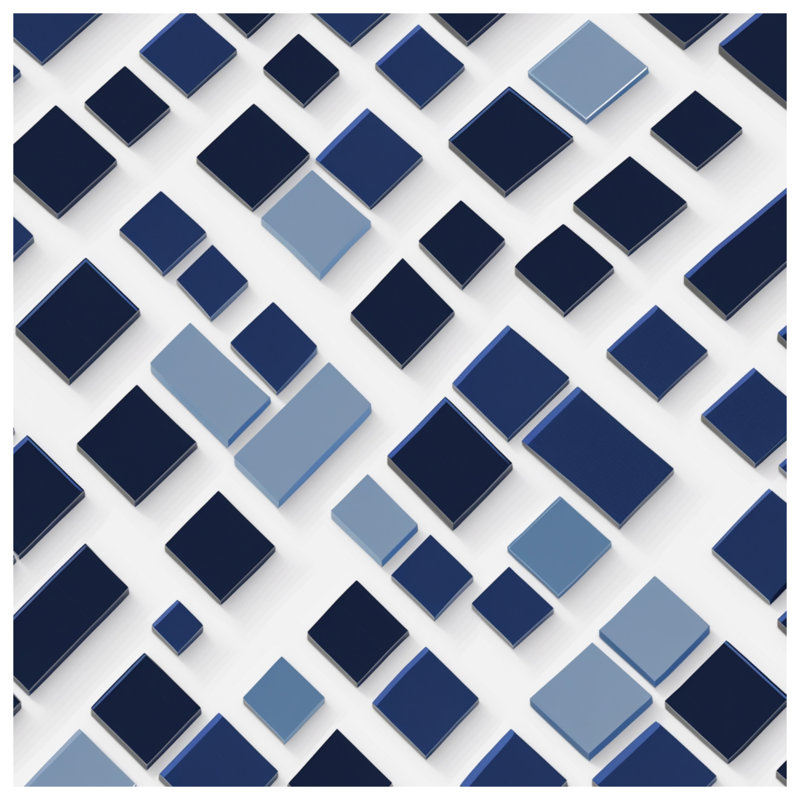 Blue Square Tiles Comforter, Twin Extra Long