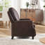 Fauteuil inclinable classique en similicuir de 31,1 po de largeur avec garniture cloutée-1499577441