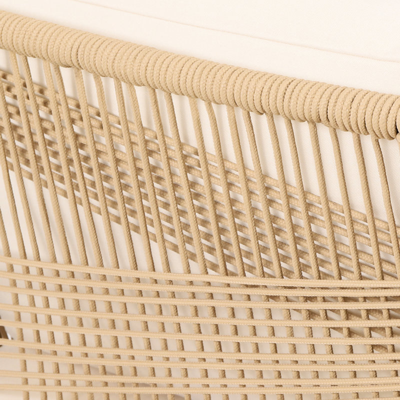 Intricate Rope Weave Club Chair In Wood - Weather , 27.47" X 27.08" 31.94 With And Rope, 28" 27" 31.5