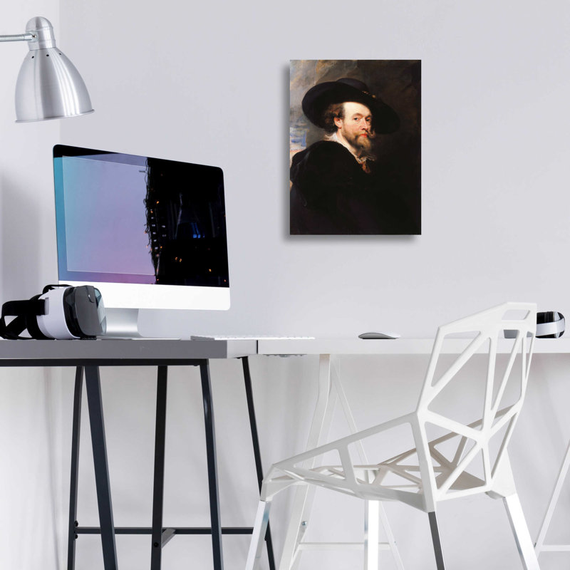 «Autoportrait» par Peter Paul Rubens, art mural acrylique, 12 po x 16 po