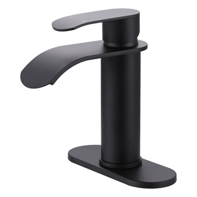 Single-Hole Single-handle Bathroom Faucet with Drain Assembly