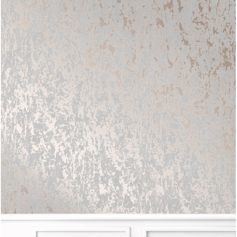 Milan Floral Vinyl Metallic Wallpaper Roll