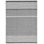 Meraki 01 Hand Loomed Striped Area Rug in Silver/ Charcoal