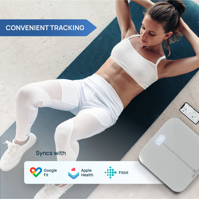 INEVIFIT Smart Digital Bathroom Scale, Silver
