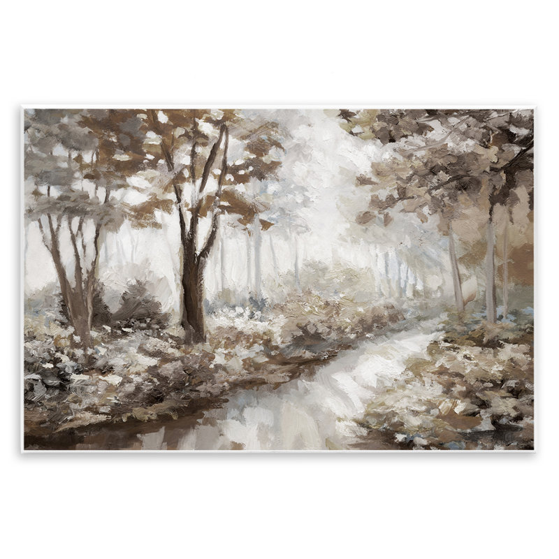 Art mural, "Misty Forest Stream", par Nan, H 10 po x l 15 po