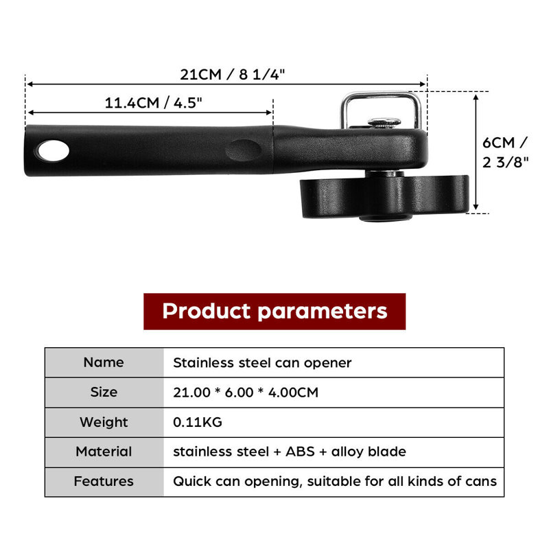 TCMT Stainless Steel Manual Can Opener
