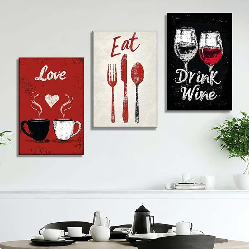 3 Piece Wrapped Canvas Print, 60 cm H x 40 cm W