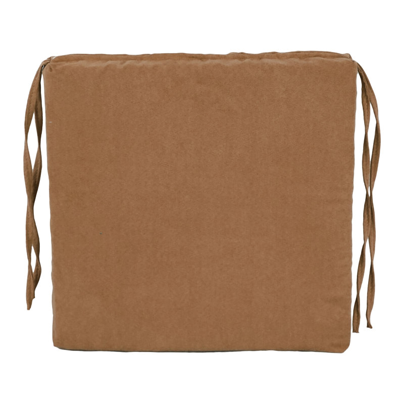 Outdoor 3'' Seat Cushion, Saddle Brown