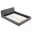 Grand lit plateforme tapissier avec tissu épais et structure solide pour plus de confort et de durabilité dans n'importe quelle chambre à coucher.-1599310763