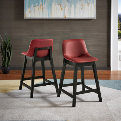 Griggsville Upholstered Faux Leather Counter Stool