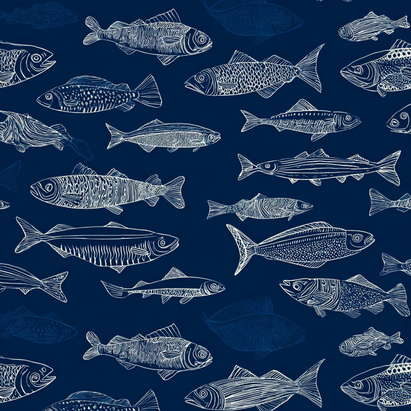Marine Line Symphony, toile tendue sur toile, H 20 po x l 20 po x P 1,5 po