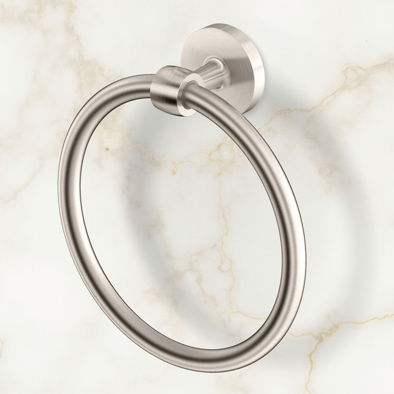 Gibson Wall Mounted Towel Ring | Satin Nickel Finish, Satin Nickel
