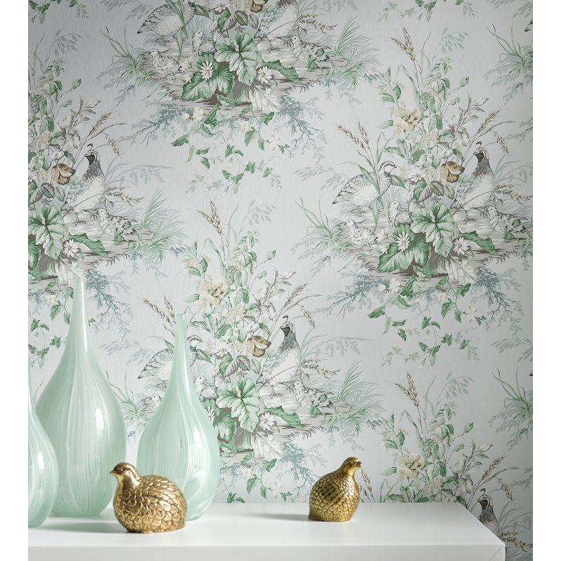Arcadia Animal Print Wallpaper Roll, Grisaille