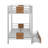 Twin XL Over Twin XL Metal Bunk Bed With Drawers-42300286
