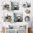 Grey Shark Shadows I - Coastal Animal Metal Wall Art Prints Square Set Of 2-133527390