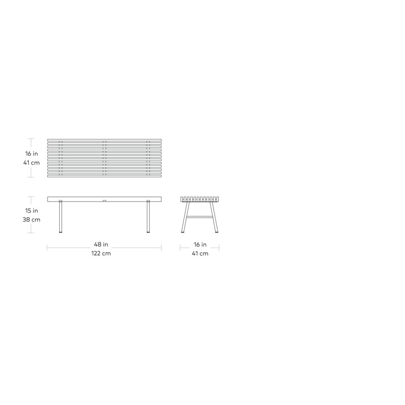 Transit Bench, Ash Black
